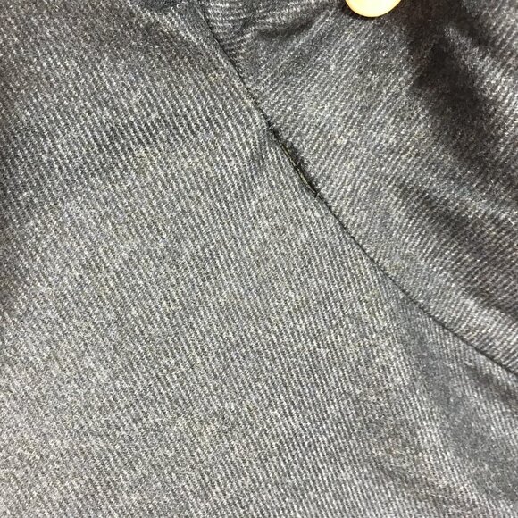 COS Sweater Womens Large Navy Blue Wool Cashmere Blend Side Zip Crewneck Knit - Picture 7 of 10